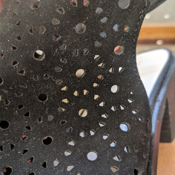 Nine West black suede block heel sz11 - Picture 6 of 6